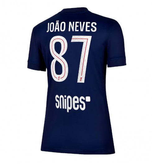 Ženske Nogometnih dresov Paris Saint-Germain Joao Neves #87 Domači 2025-26 Kratki rokavi Ženske Nogometnih dresov Paris Saint-Germain Joao Neves #87 Domači 2025-26 Kratki rokavi